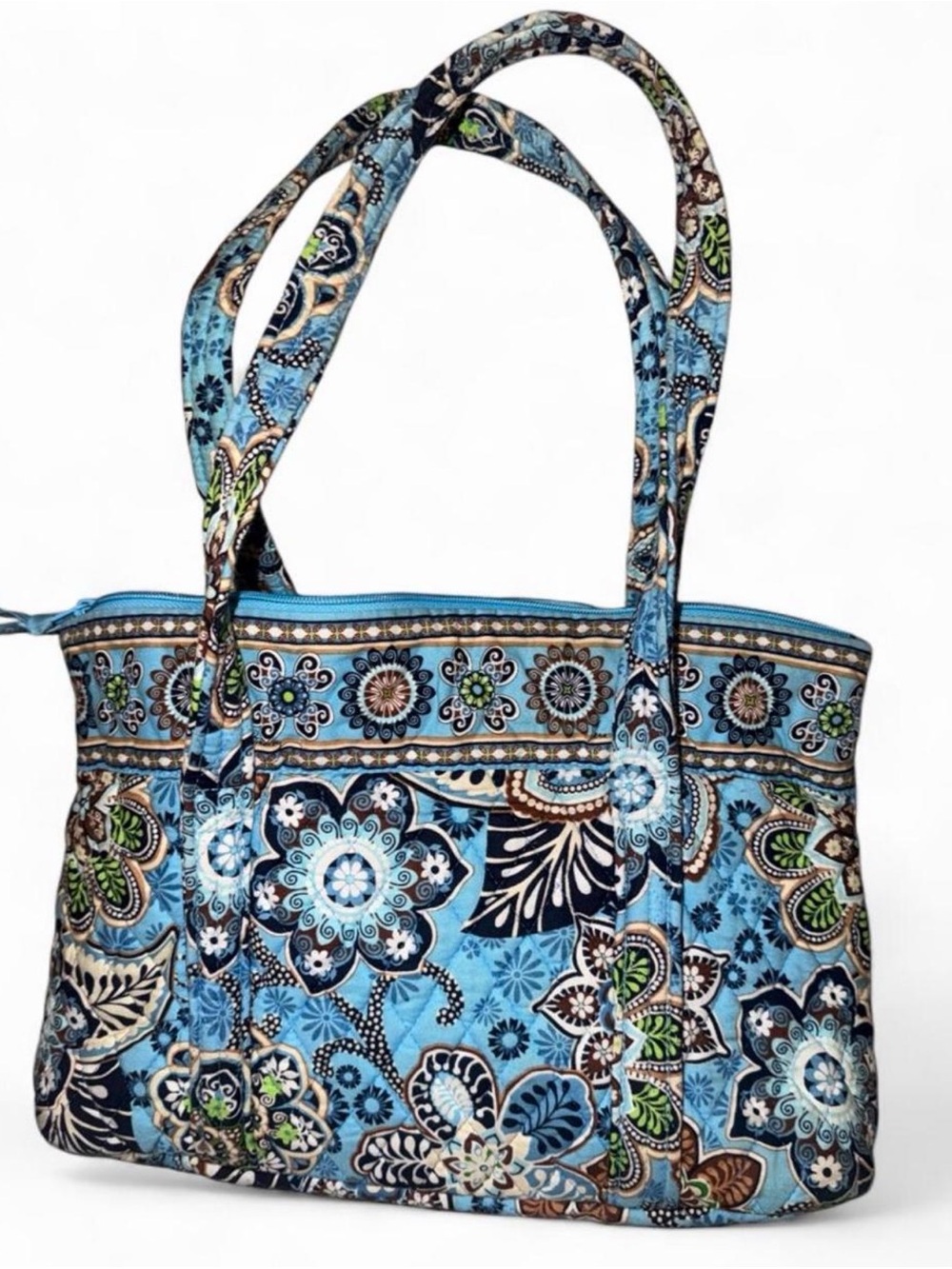 Vera Bradley Blue Floral Quilted Tote